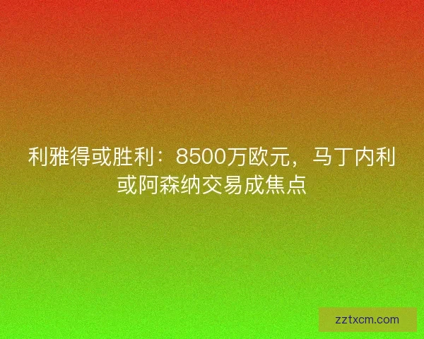 利雅得或胜利：8500万欧元，马丁内利或阿森纳交易成焦点