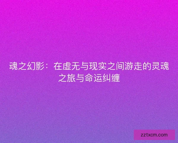 魂之幻影：在虚无与现实之间游走的灵魂之旅与命运纠缠